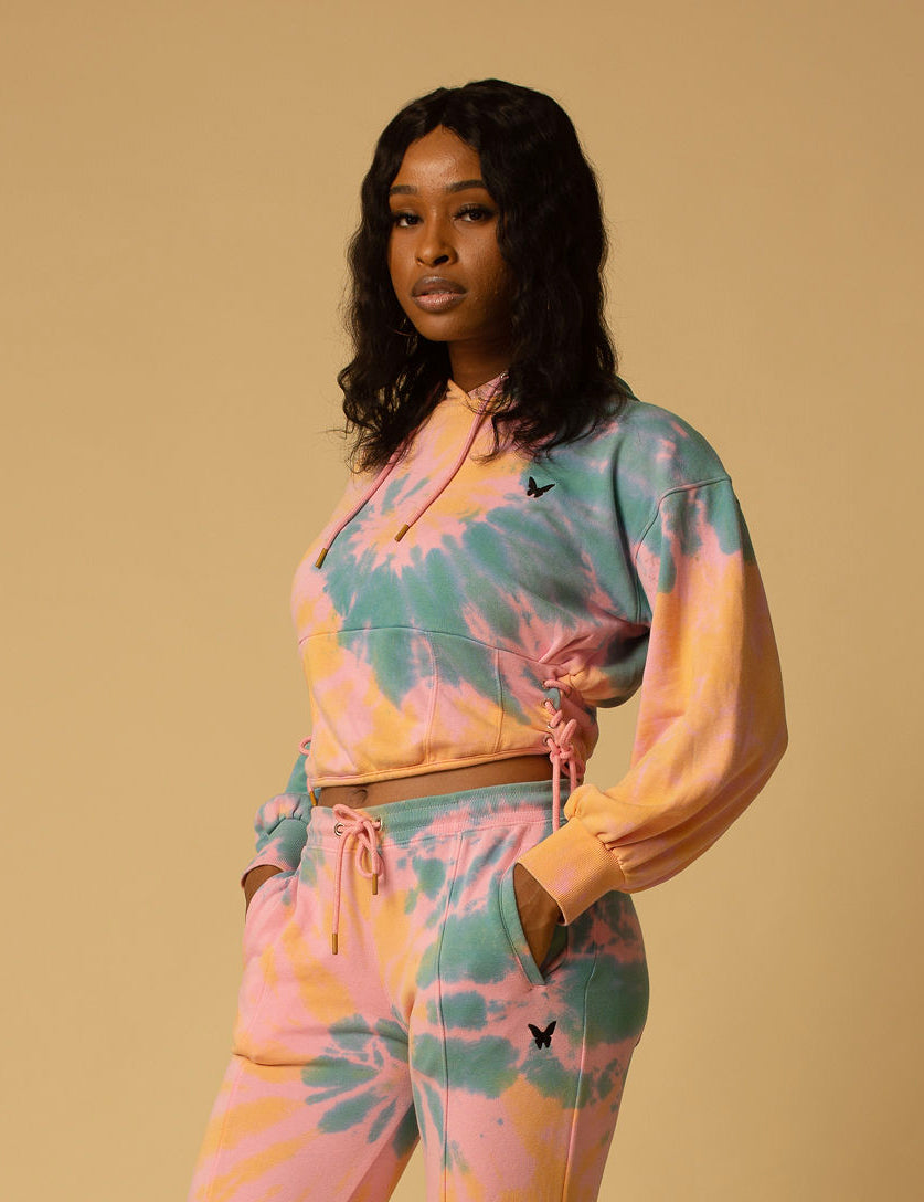 The Girlfriend Hoodie Berry Tie Dye – The Butterfly Ave